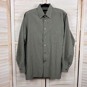 3/$25 Ermenegildo Zegna Olive Dress Shirt Large